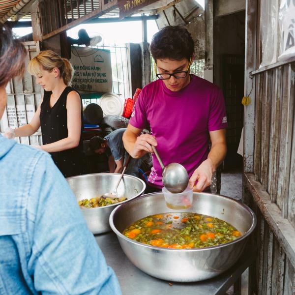 Cooking food to help people