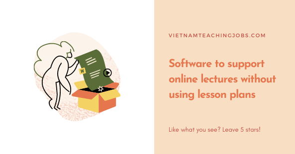 Software to support online lectures without using lesson plans