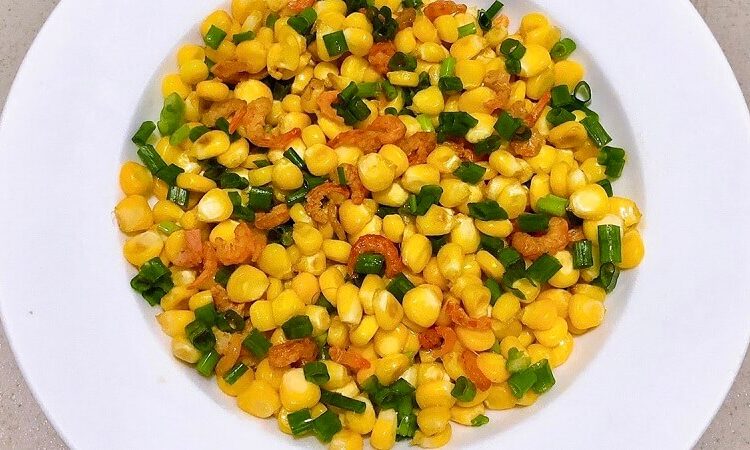 Stir-fried corn with butter