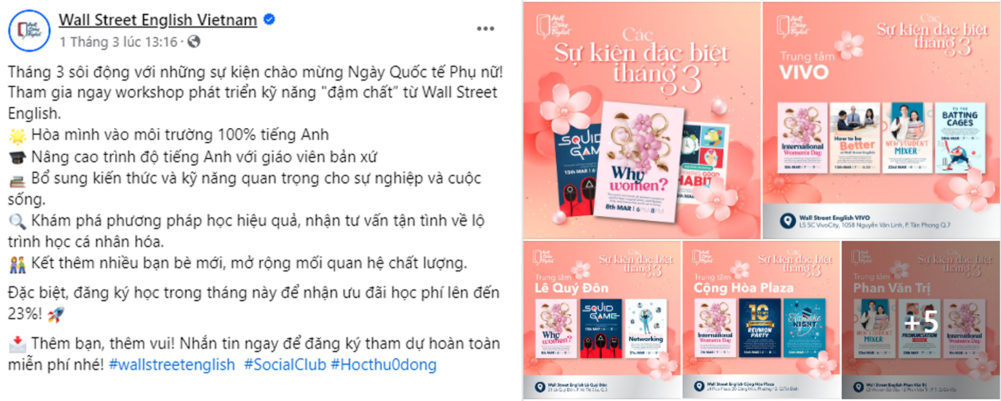 Workshop phát triển kỹ năng từ fanpage Wall Street English