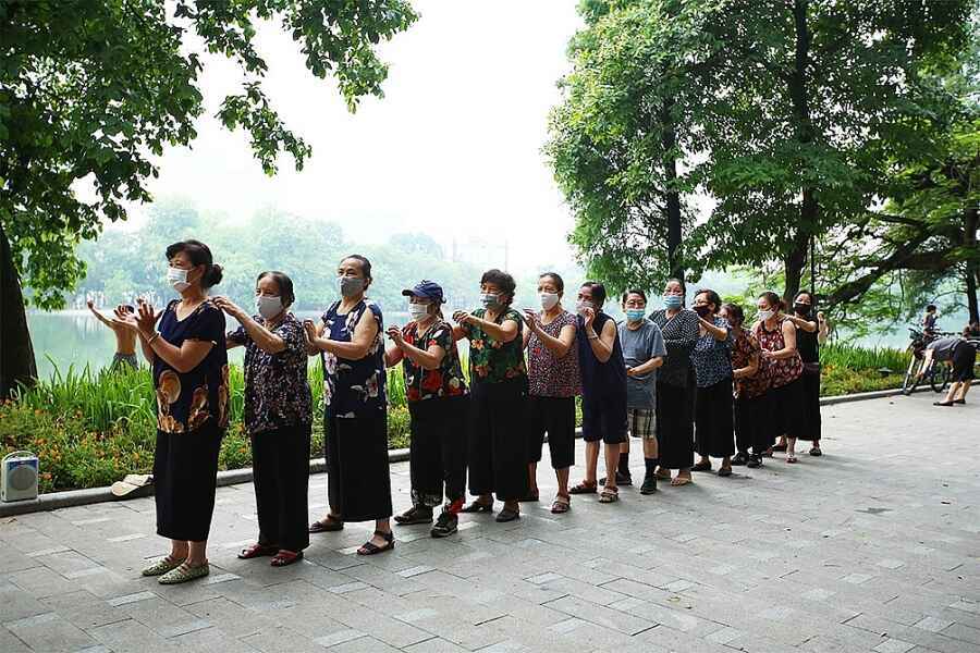 Morning Exercise in Public Spaces